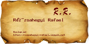 Rózsahegyi Rafael névjegykártya